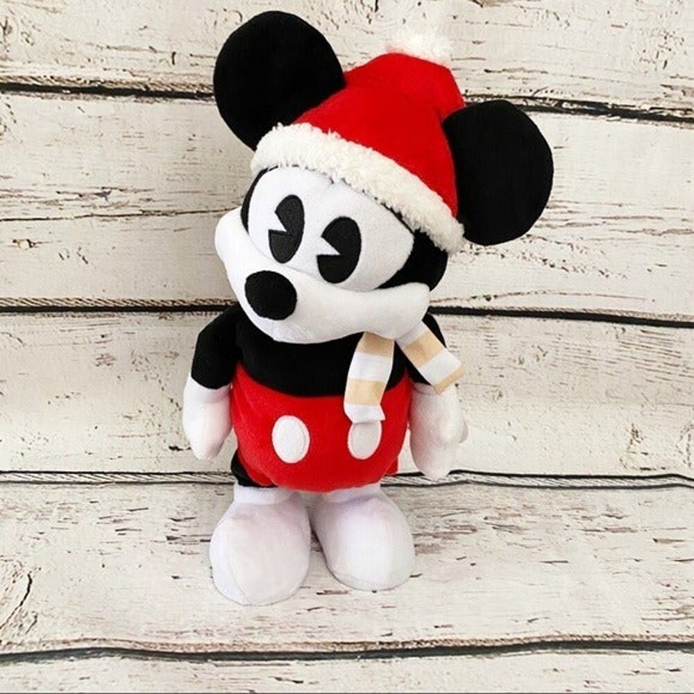 DISNEY Mickey Mouse Christmas Singing and Dancing Santa 13"